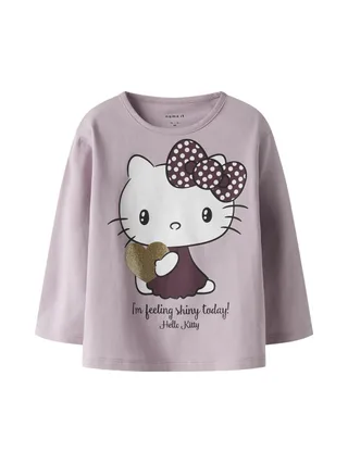T-Shirt Manches Longues Mauve Fille Name it Fobba 1