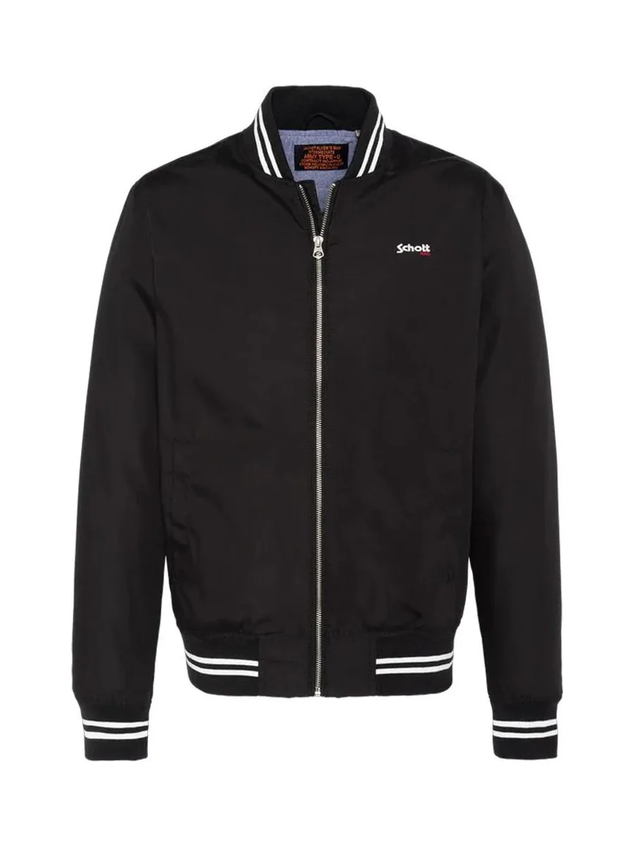 Veste Noir Homme Schott Blouson College 2