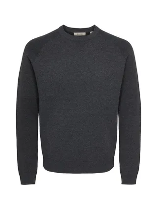 Pull Gris Foncé Chiné Homme Only & Sons Crew Knit 1