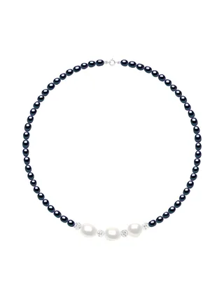 Collier Perles de Culture d'Eau Douce Baroques 11-12 mm — Argent 925 Millièmes Rhodié — 42 cm 1