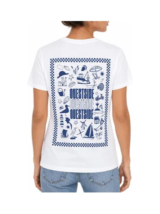 T-shirt Blanc/Bleu Mixte Espace Des Marques Souvenir 4