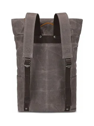 JACK - Sac à dos en cuir véritable et toile enduite - Bleu 20