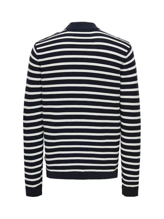Pull Marine /Blanc Homme Only & Sons Walder 2