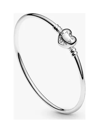 Pandora - Jonc Cœur Shaped clasp en argent 3