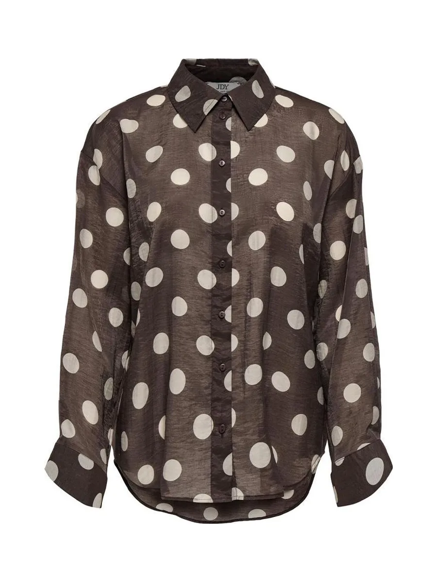 Chemise à Pois Marron Femme JDY Fay 2