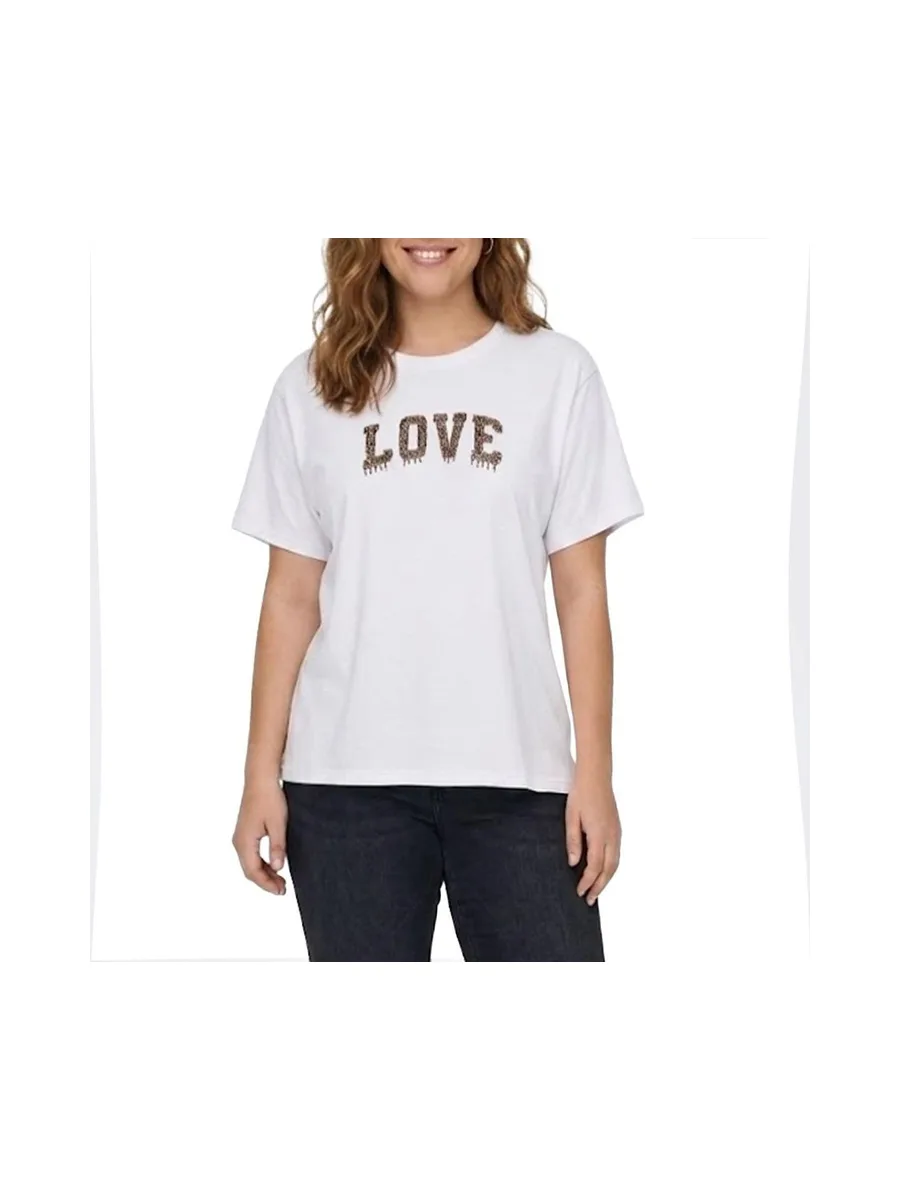 T-Shirt Blanc/Doré Femme Vero Moda Vmloretta 2