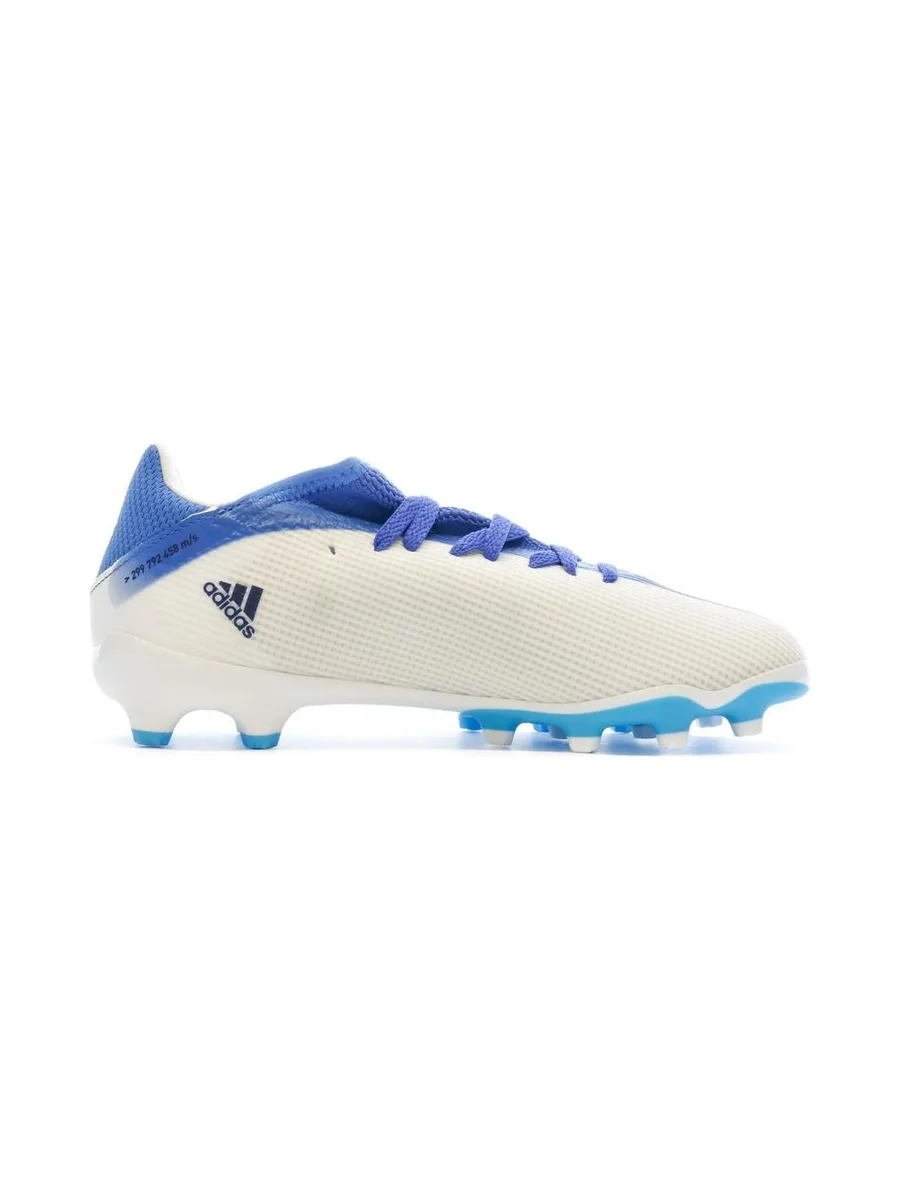 Chaussures de Football Blanche/Bleu Garçon Adidas X Speedflow.3 Mg J 2
