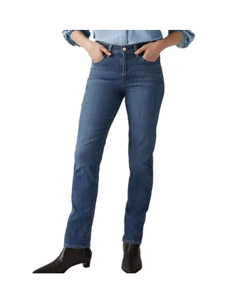Jean 724 Bleu Foncé Femme Levi's High Rise Straight Med 1