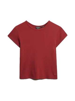 T-shirt Rouge Femme Superdry Athletic Essential 2