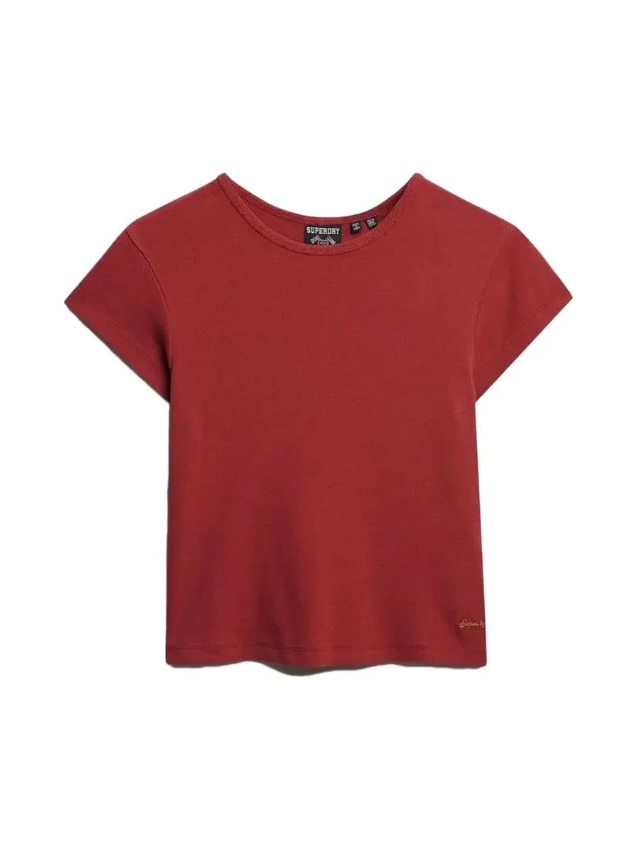 T-shirt Rouge Femme Superdry Athletic Essential 2