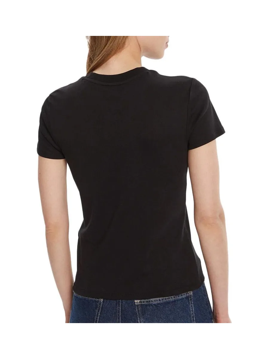 T-Shirt Noir Femme Calvin Klein Jeans Supima 3