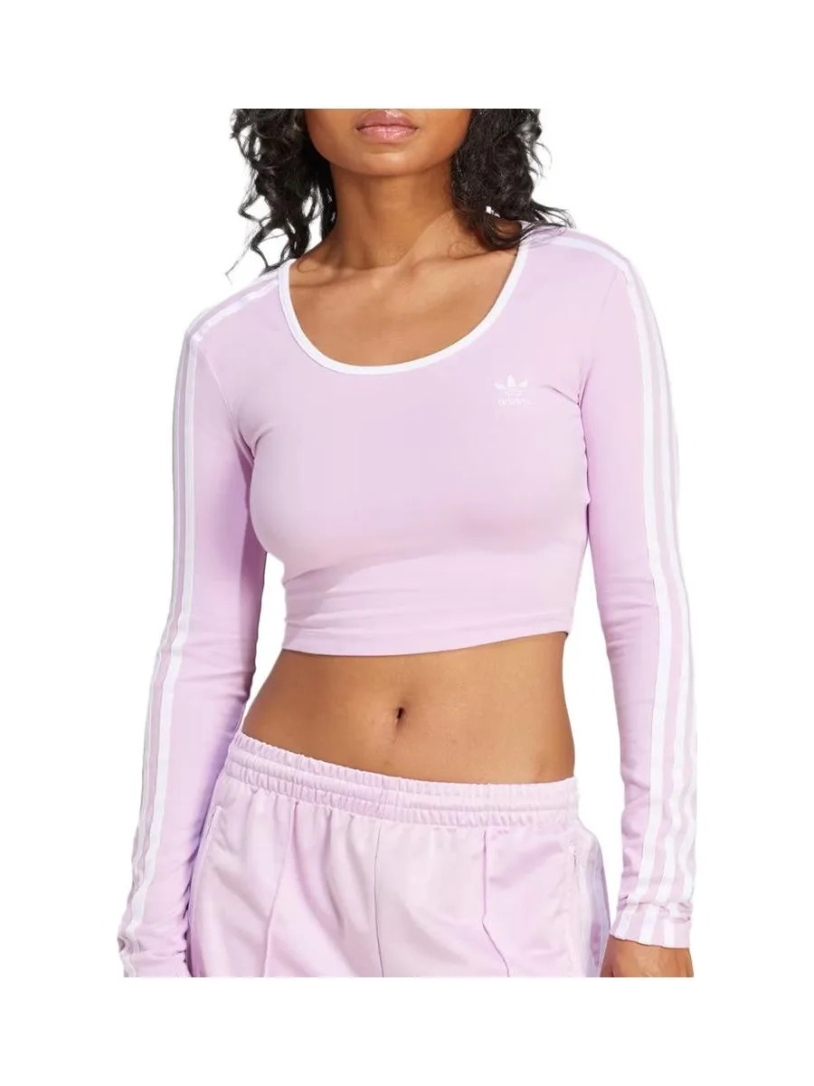 T-Shirt Rose Femme Adidas 3s Crop 2