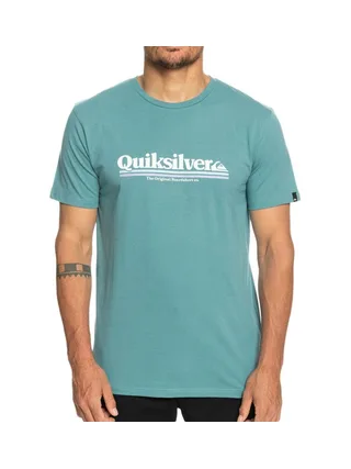T-Shirt Bleu Homme Quiksilver Warpedframes 1