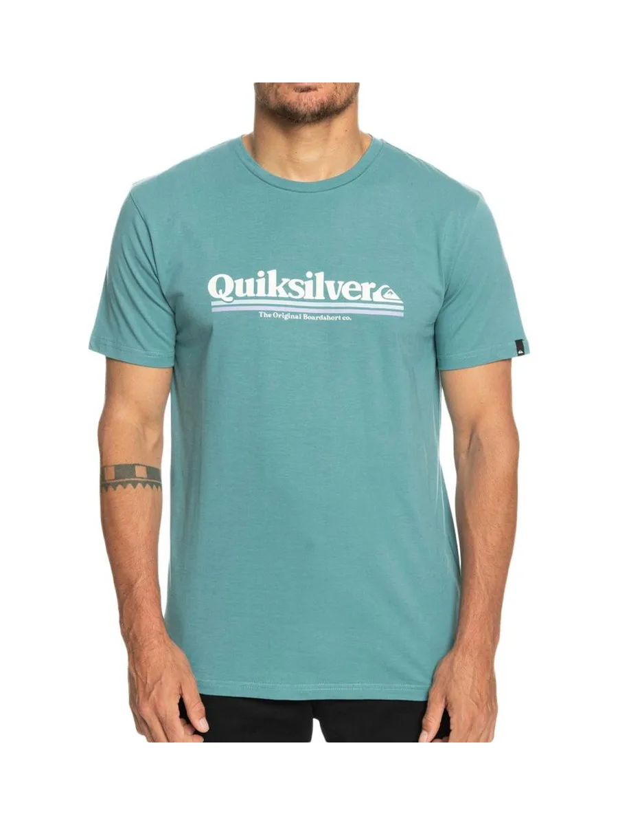 T-Shirt Bleu Homme Quiksilver Warpedframes 2