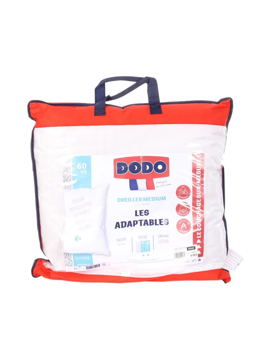 X1 Oreillers Blanc Dodo Les Adaptables 60x60 2