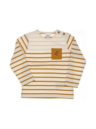 T-shirt Jaune à Rayures Garçon EOM Loriso 1