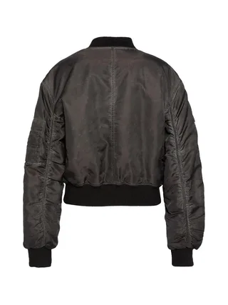 Veste Bomber Femme Noir Schott Oversize Washed 2