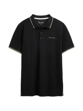 Polo Noir/Kaki Homme Teddy Smith Pasian 2 1