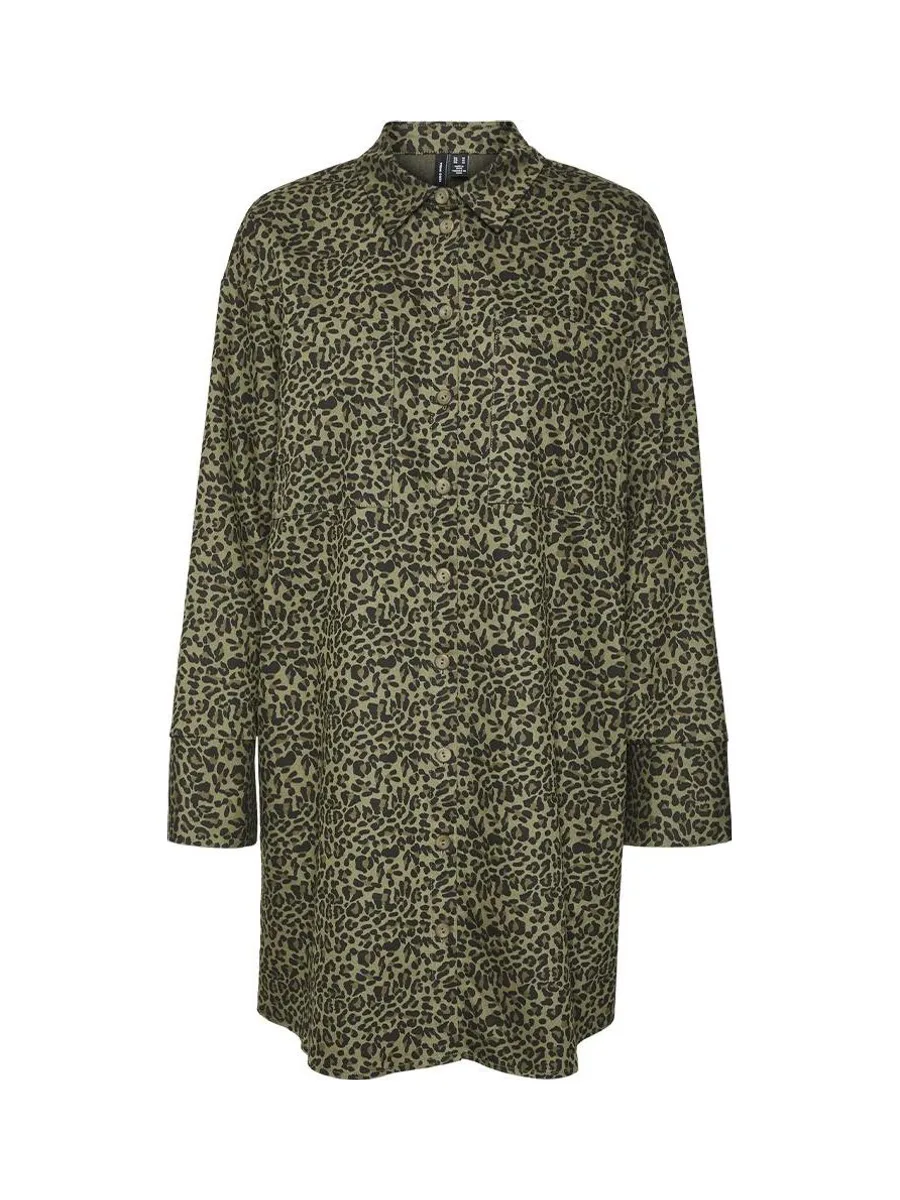 Robe Kaki Léopard Femme Vero Moda Edith 1