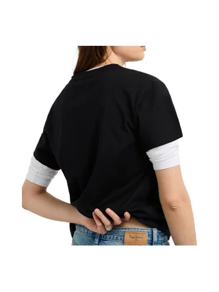 T-Shirt Noir Femme Pepe jeans Bema 2