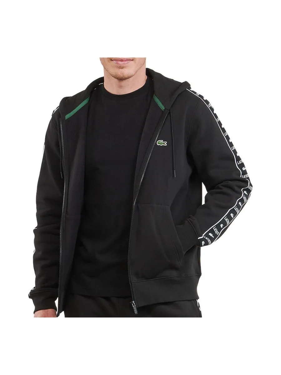 Sweat Zippé Noir Homme Lacoste SH7457 2