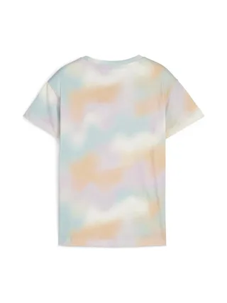 T-Shirt Orange/Vert/Mauve Fille Puma Summer 2