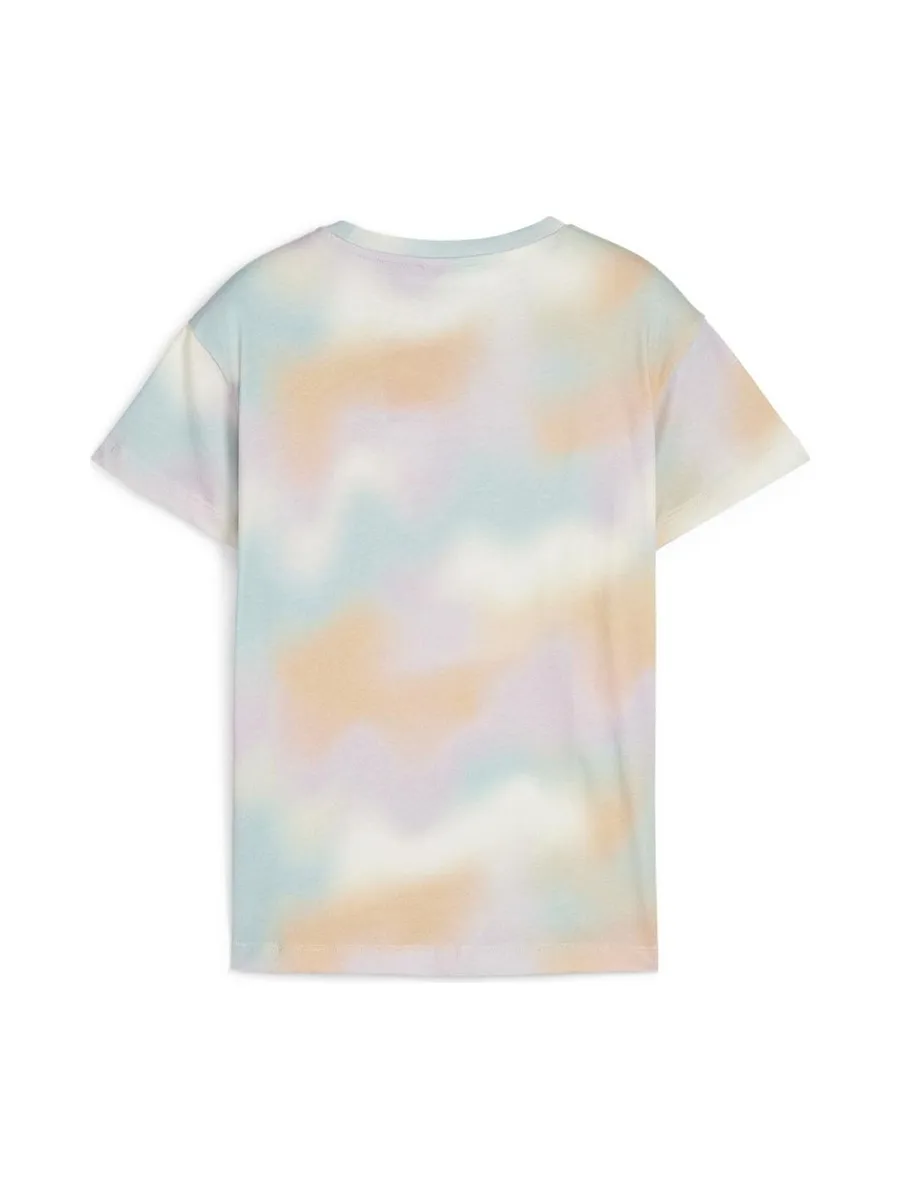 T-Shirt Orange/Vert/Mauve Fille Puma Summer 3