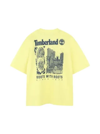 T-Shirt Jaune Garçon Timberland T60429 Yellow 2