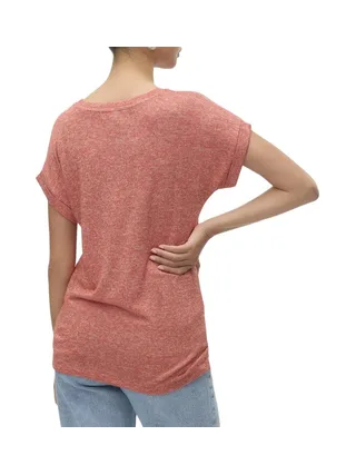 T-Shirt Rouge Femme Vero Moda Brianna 10291353 2