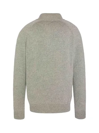 Pull 1/4 zip Gris Homme Schott Plali 2