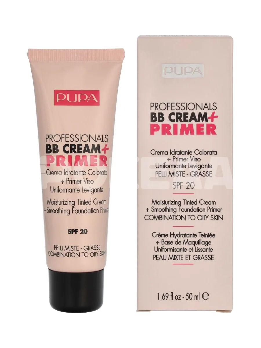 Pupa Pupa Professionals BB Cream + Primer SPF20 50ml - #001 Nude - Combination To Oily Skin 1