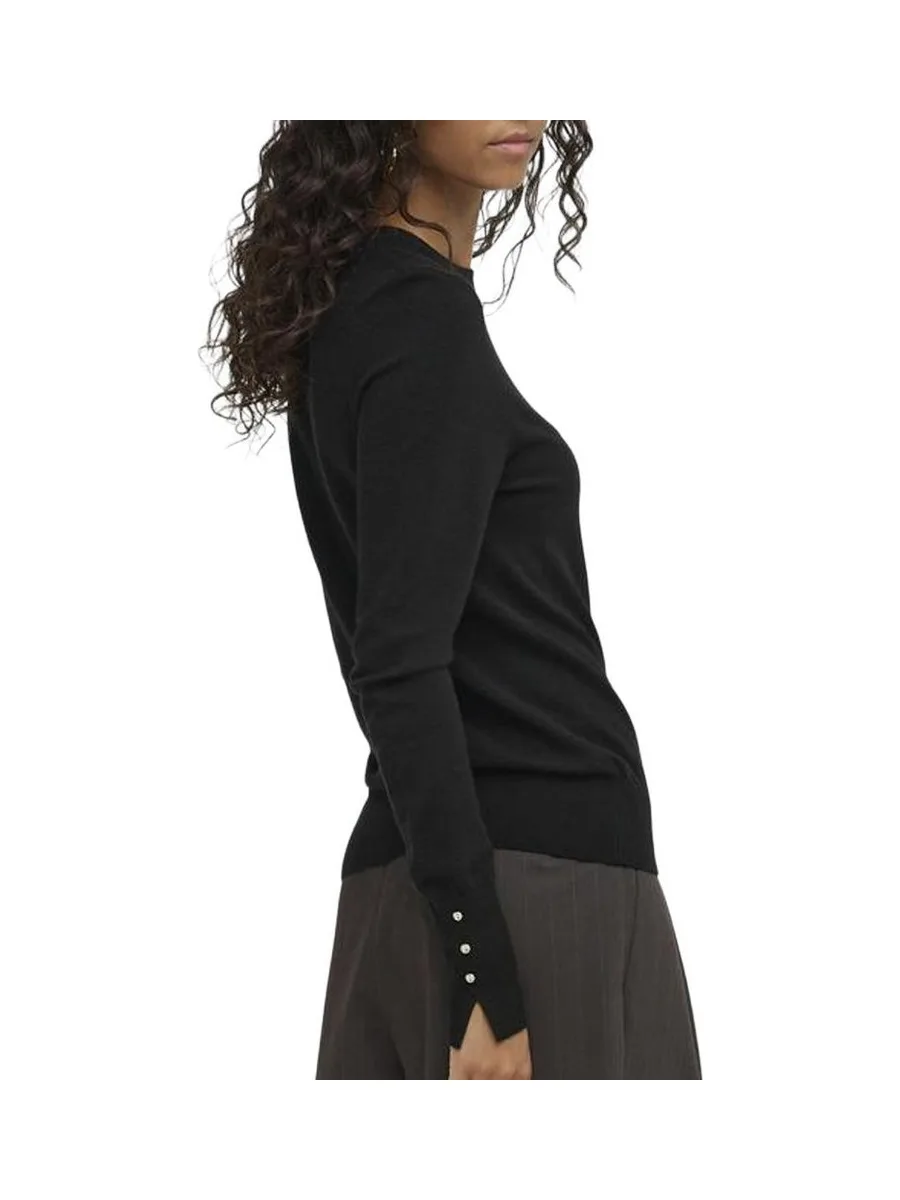 Pull Noir Femme JDY Button 3