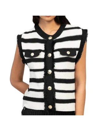 Gilet Noir/Blanc Femme An'ge Romy 1