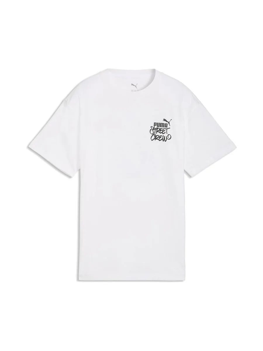 T-Shirt Blanc Garçon Puma Relaxed 2