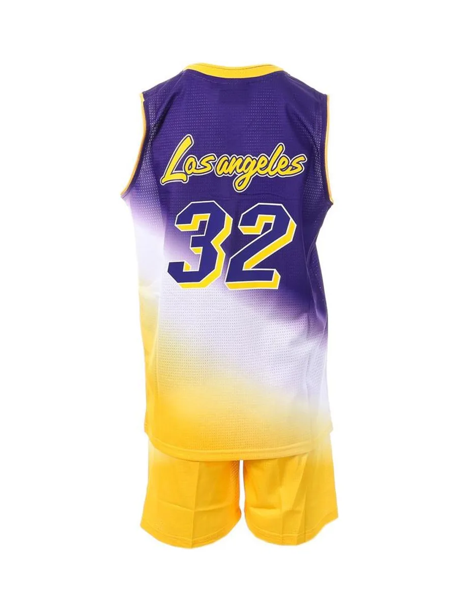 Los Angeles Ensemble de Basketball Violet/Jaune Garçon Sport Zone 3