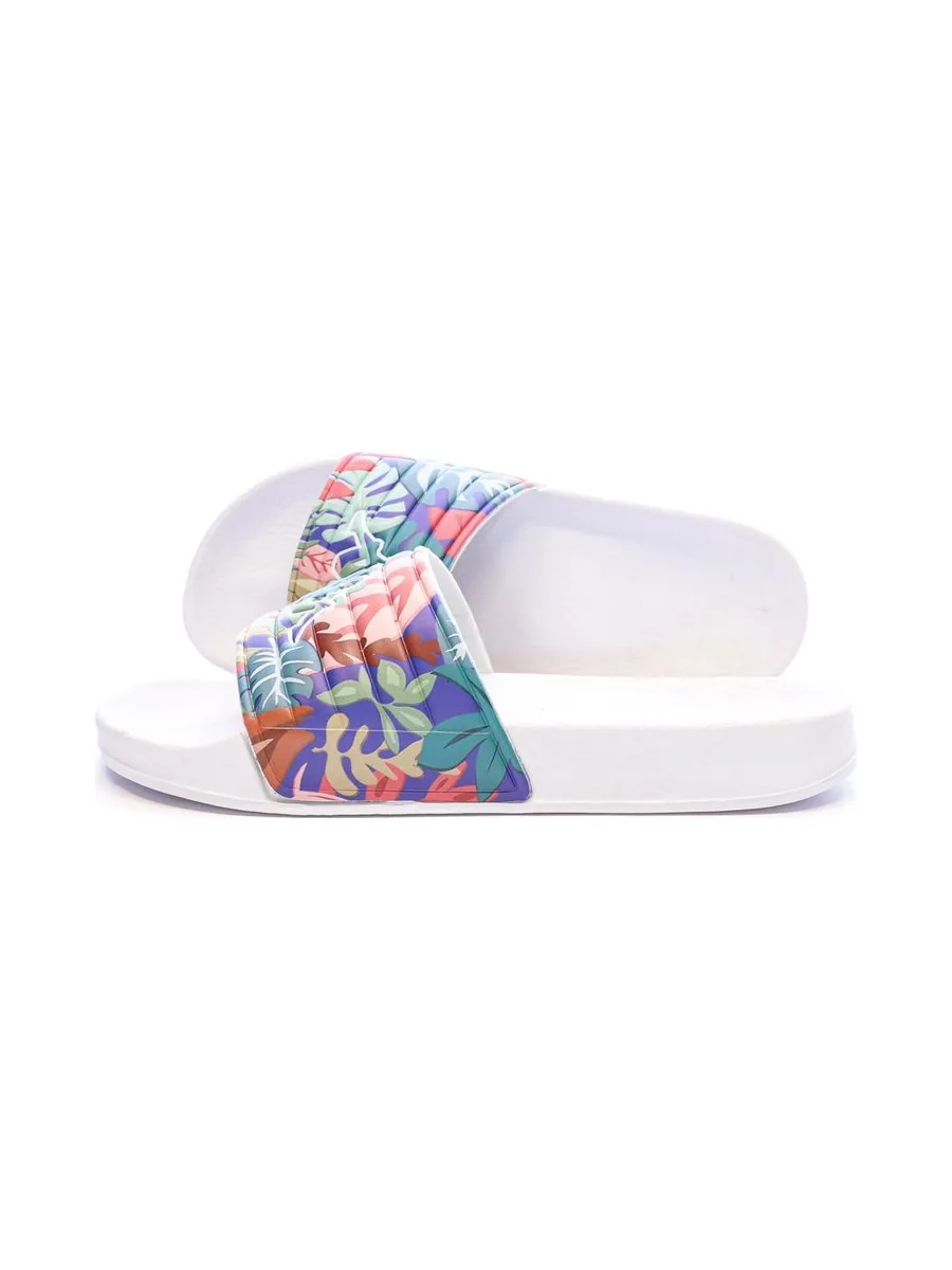 Claquettes Jungle Blanc Fille Kappa Noles 5 2