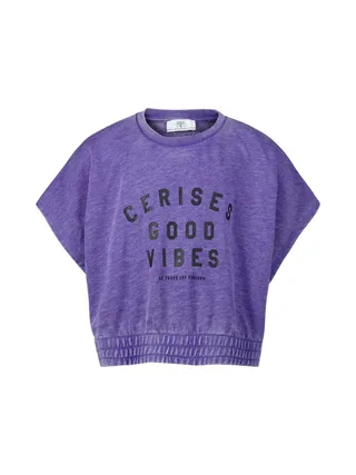 T-Shirt Violet Fille Le Temps Des Cerises Naellegi 1