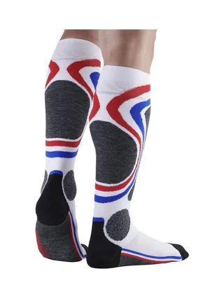 X1 Paire de Chaussettes Blanc/Rouge Mixte Ski French 2