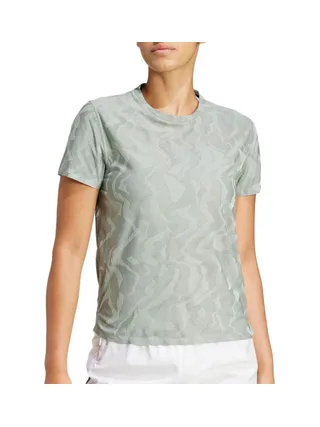 T-Shirt de Sport Vert Femme Adidas CLIMACOOL+ 1