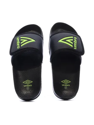 Claquettes Noires/Vert Garçon Umbro Tao 3