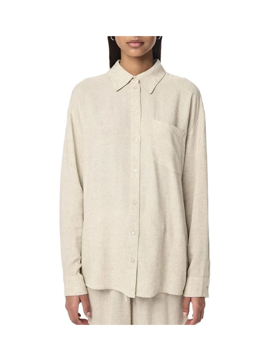 Chemise Beige Femme Pieces Pia 2