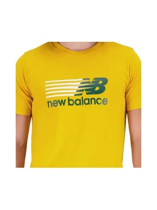 T-shirt Jaune Homme New Balance Core 3