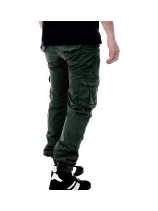 Pantalon Cargo Vert Foncé Homme Paname Brothers Carlos 2