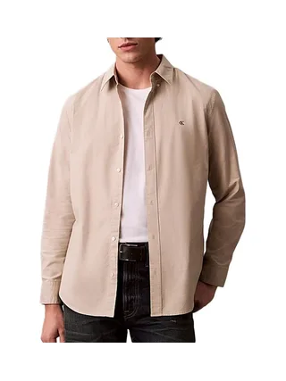 Chemise Beige Homme Calvin Klein Jeans Oxfords 1