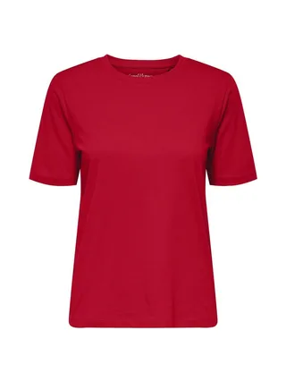 T-Shirt Rouge Femme Only Happy 1