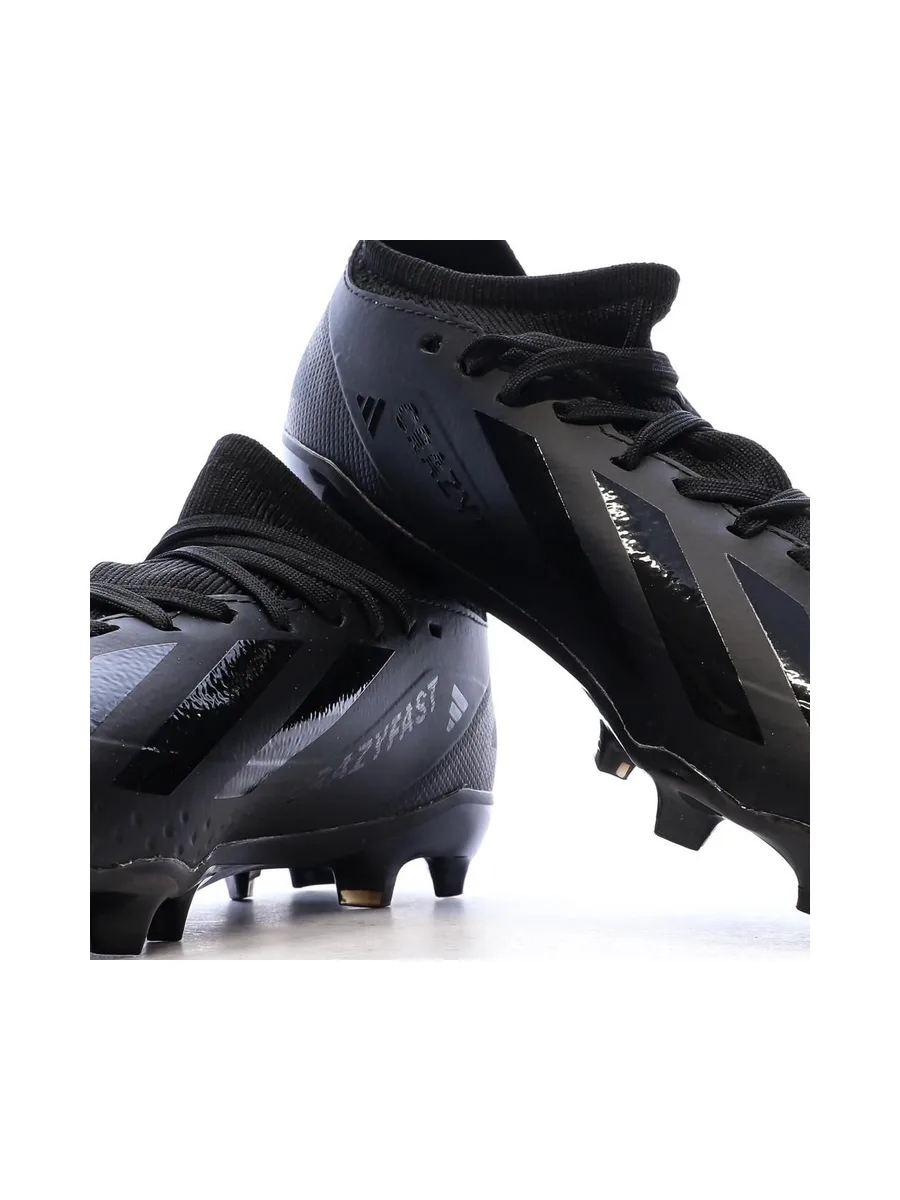 Chaussures de football Noires Garçon Adidas X Crazyfast 8