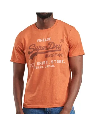 T-Shirt Orange Homme Superdry Vl 1