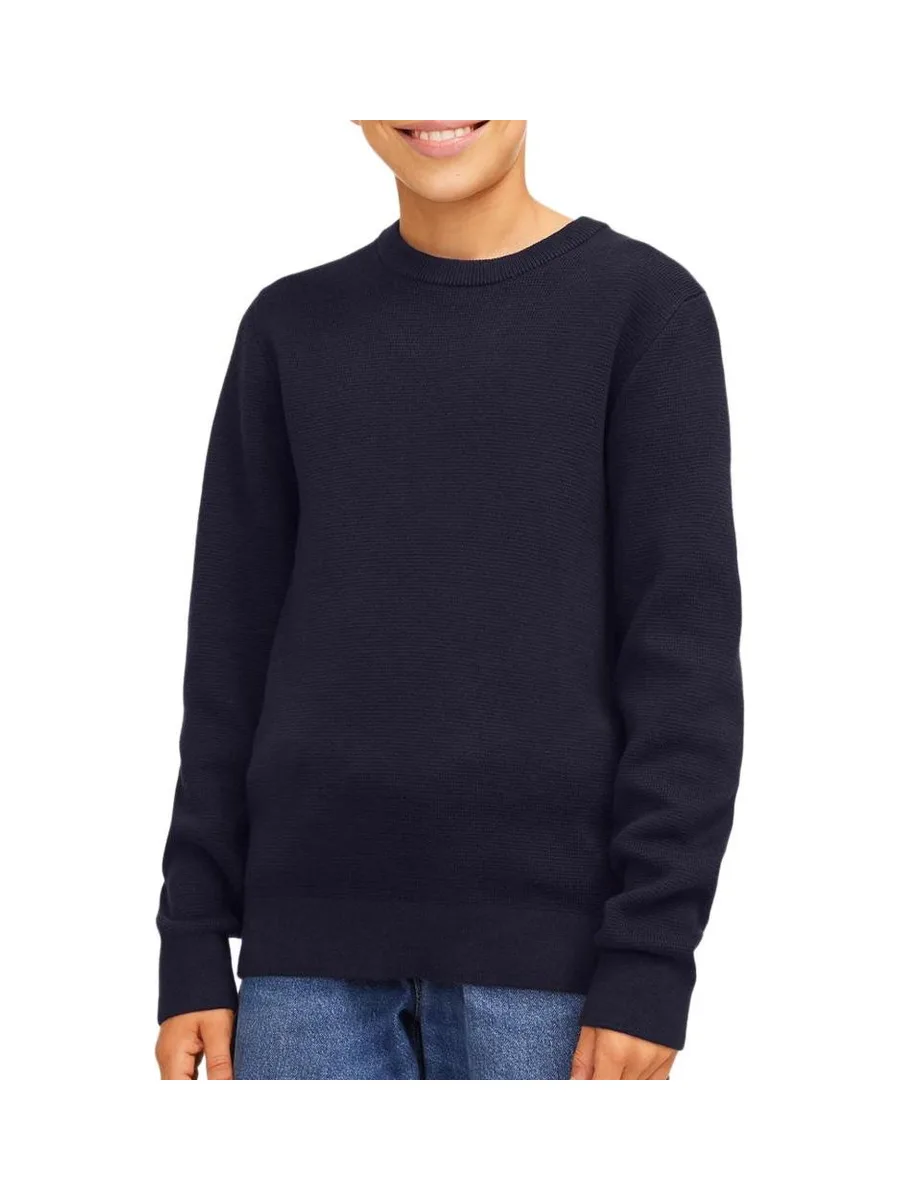 Pull Marine Garçon Jack & Jones Knit Neck 1