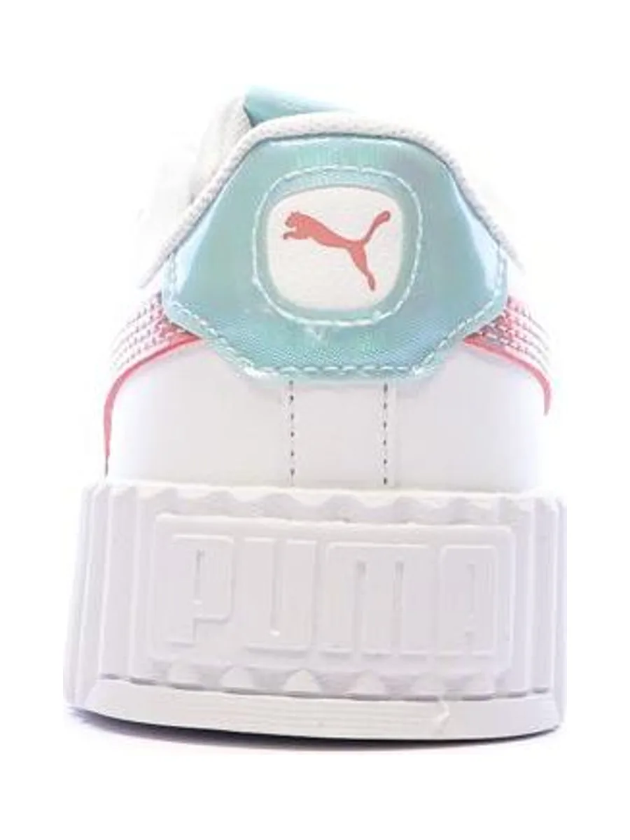 Baskets Blanche/Rose/Bleu Fille Puma Carina 5