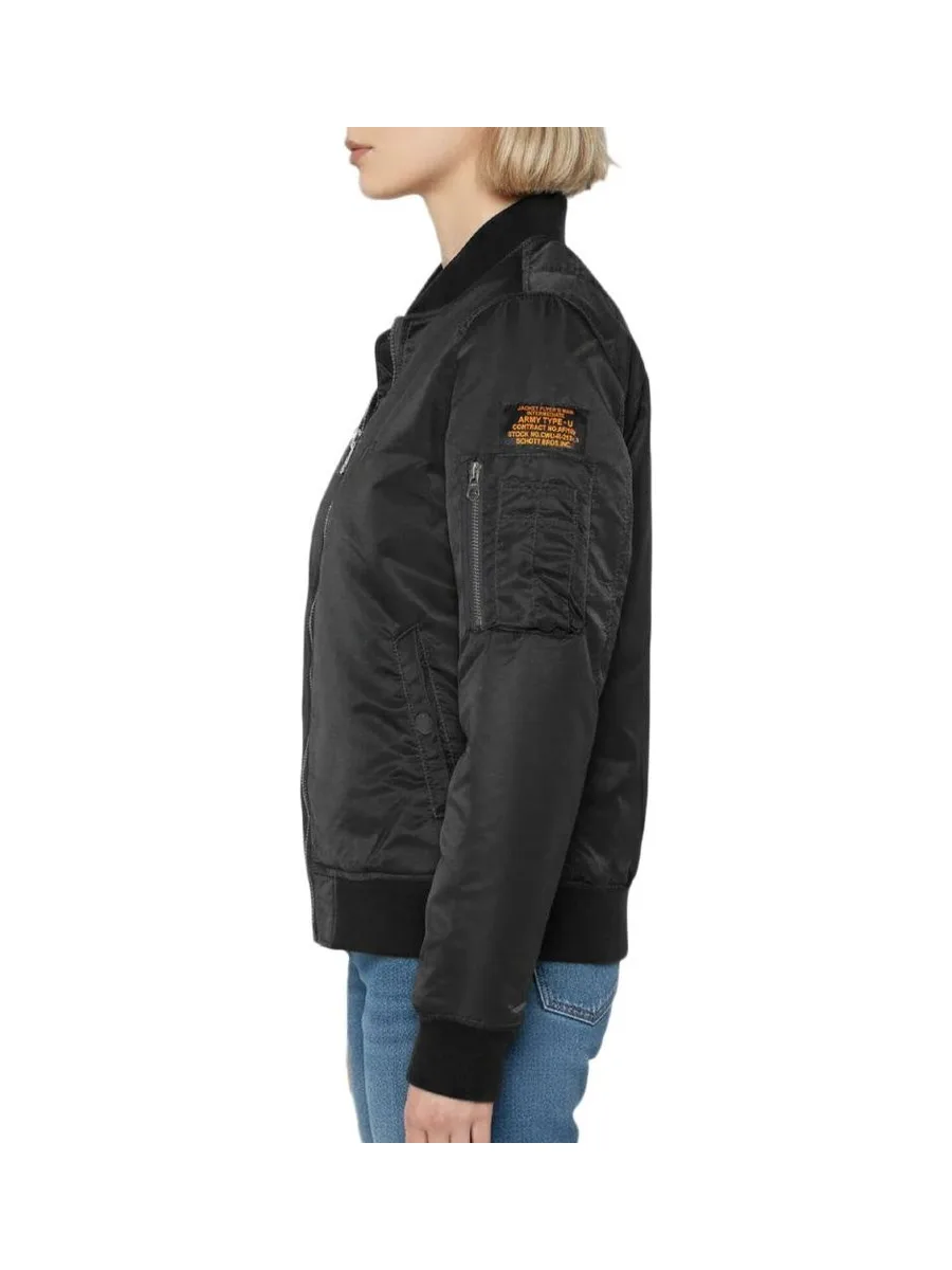 Bomber Noir Femme Schott Femme JET17W 4